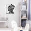 Accessoire mural décoratif en métal, noir, 19,3 po x 23,2 po | 100% métal, épaisseur: 0,06 pouce | Conception facile à suspendre avec pièce de fixation murale | Décoration élégante pour le salon, le bureau et plus encore