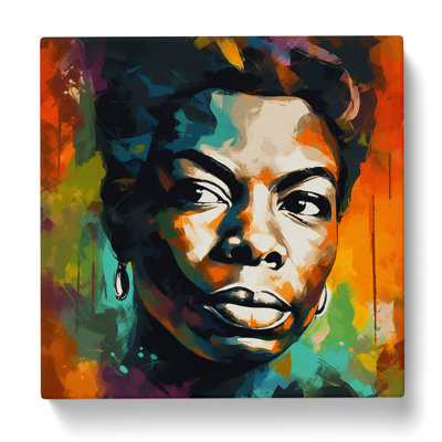 Nina Simone Abstract - Wrapped Canvas