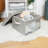 3 Pack Foldable Fabric Bin Set with Lid and Handle-1861373954