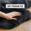Tapis noir en peau de mouton Bershire-70493700