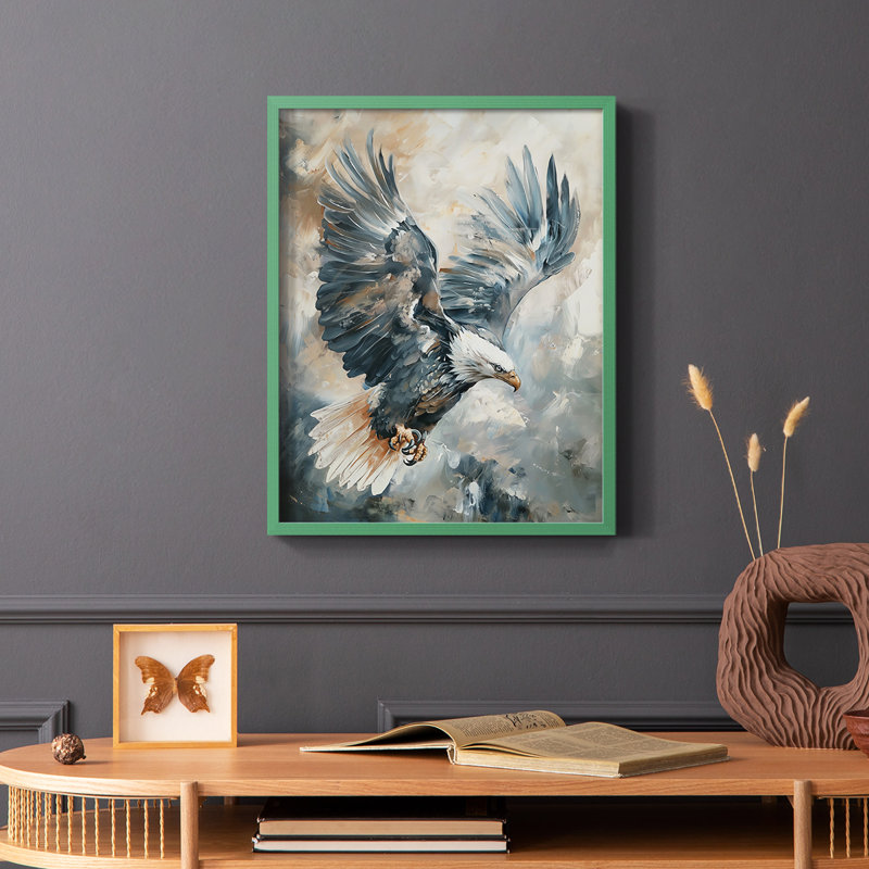 ANIMALS Series CXVII - reproduction encadrée de qualité supérieure - prête à être accrochée - aucun clou requis, Vert