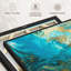 Abstrait «Blue and Gold Abstract Texture Canvas Print»-101457350