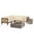 Structure teck / coussin beige