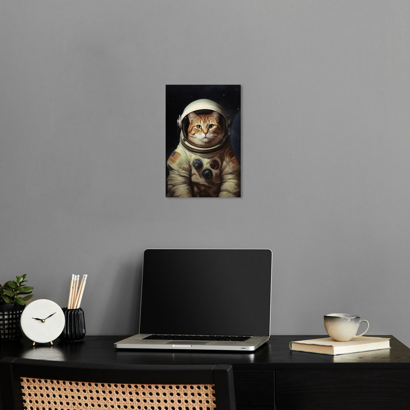 «Astrocat Canvas Quirky Cat» par Notoriart, Toile tendue, H 15 po x l 10 po