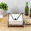 Metal and Solid Wood Flat Napkin Holder