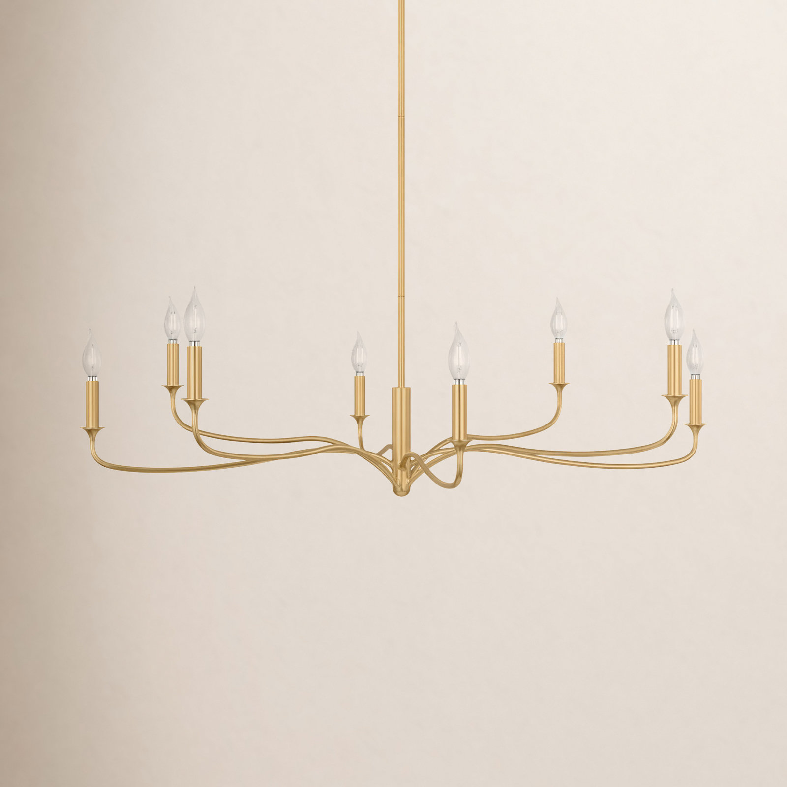 Wetherell Chandelier, 63" H x 42" W  x 42" D, 8, Gild