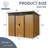 8Ft X 6Ft Outdoor Metal Storage With Lockable Sliding Doors And Transparent Plate For Garden, Lawn-121497818