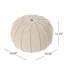 Pouf rond en coton Bordeaux, beige