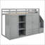 Lit mezzanine fonctionnel avec 3 tablettes