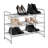 3 Tier 9 Pair Stackable Metal Shoe Rack, Expandable Shoe Storage Organizer Adjustable Shelf Height-570954591-566390923