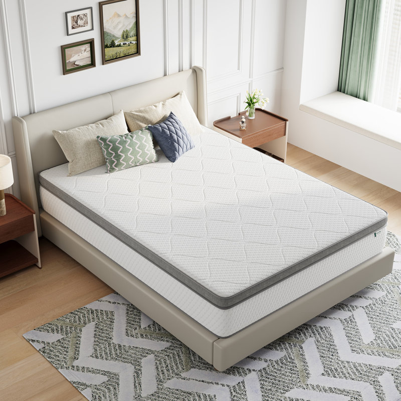 Matelas hybride à mémoire de forme moyenne à 3 zones Novilla dans une boîte, Lit double, 10"