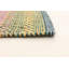 Tapis orange / bleu / vert en laine à motif géométrique fait à la main Kilim