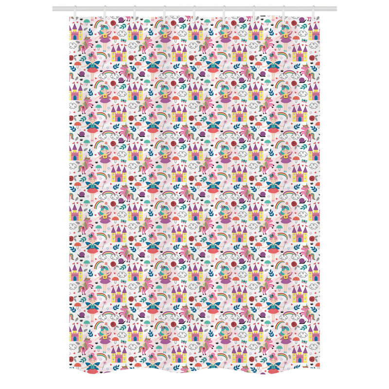 Shower Curtain with Hooks Included, 78" H x 54" W