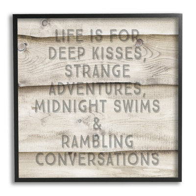 Motif romantique typographique romantique, conception de grain rustique par Amy Brinkman - impression