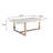 Coffee Table, Engineered Stone Top & Champagne