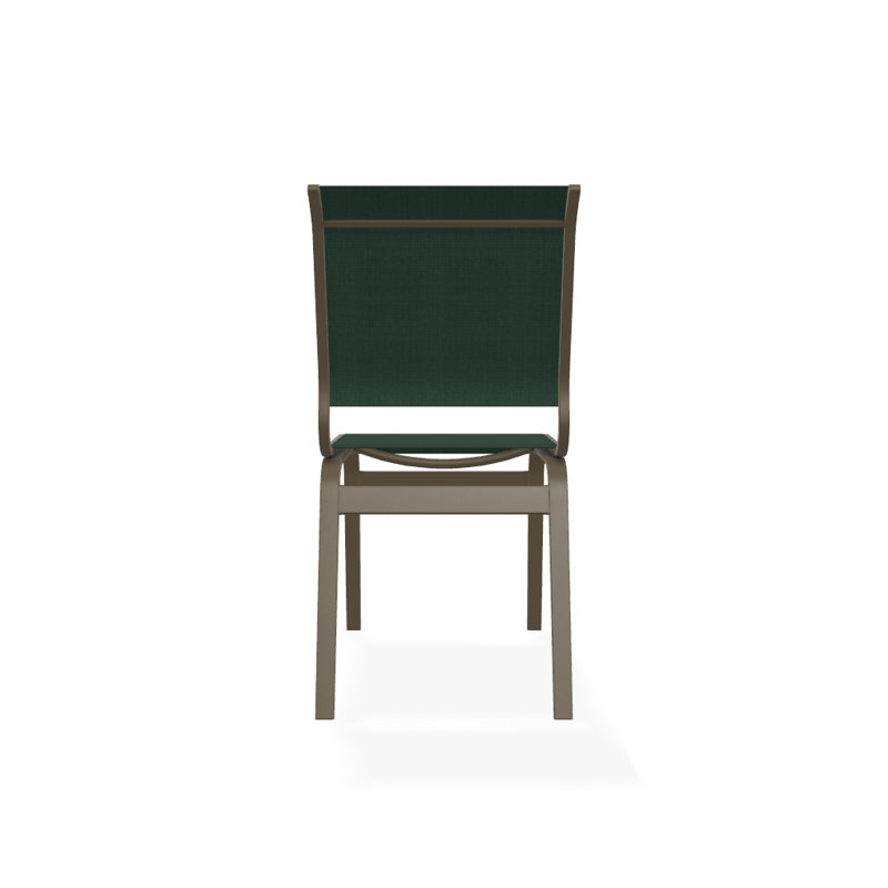 Chaise d'appoint de salle à manger Hiraku, Vert forêt 22D Sunbrella® vert, Bois de plage texturé