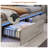 Wood Storage Bed Frame with Bookcase Headboard Farmhouse Heavy Duty Metal Platform Bed with Under-bed Drawers & Side Light Strip and Charging Station No Boxing Need-1909023941-1909023936