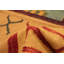 Tapis de zone en laine orange 8 pi 3 po x 10 pi, one-of-kind-noué la main anatolian light