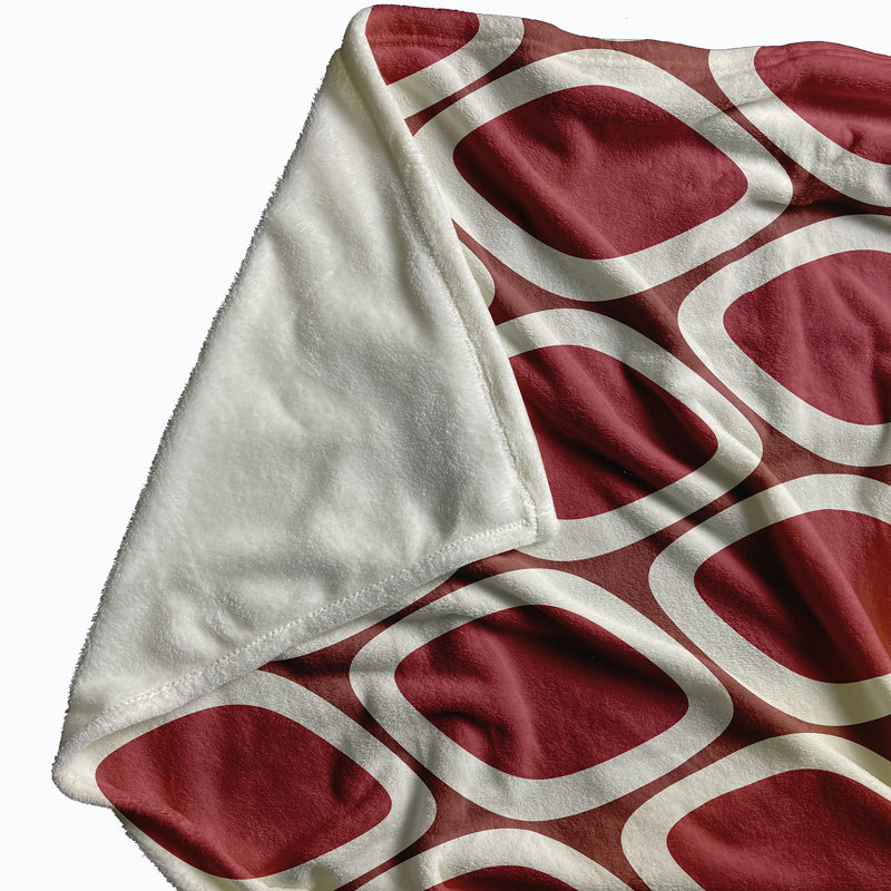 Pebbles Throw Blanket, 60" L x 50" W, Mahogany (Rust)