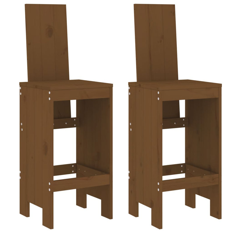 Morrigun Solid Wood Counter Stool, Brown