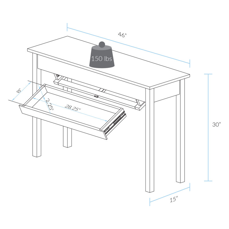 Shiloh 46'' Solid Wood Console Table