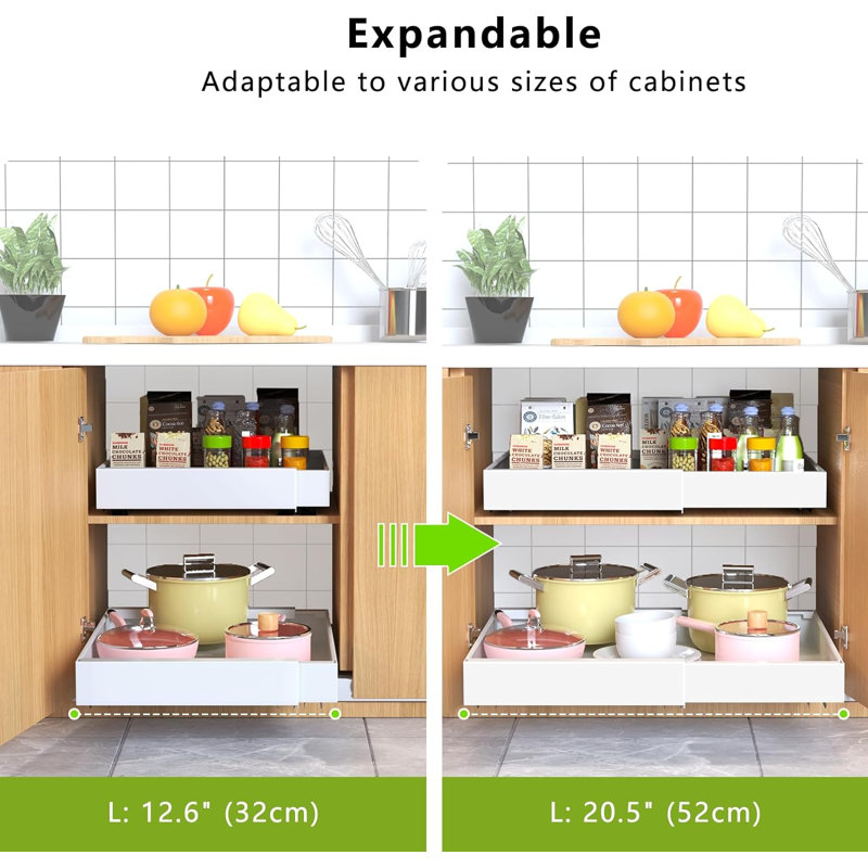 Ensemble de 2 organisateurs d'armoire extensibles