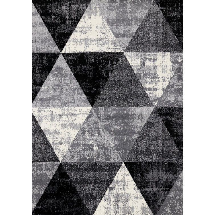Jashua Machine Woven Geometric Area Rug 