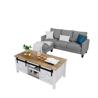Canapé modulaire rembourré avec table basse de 47,2 po Langelier