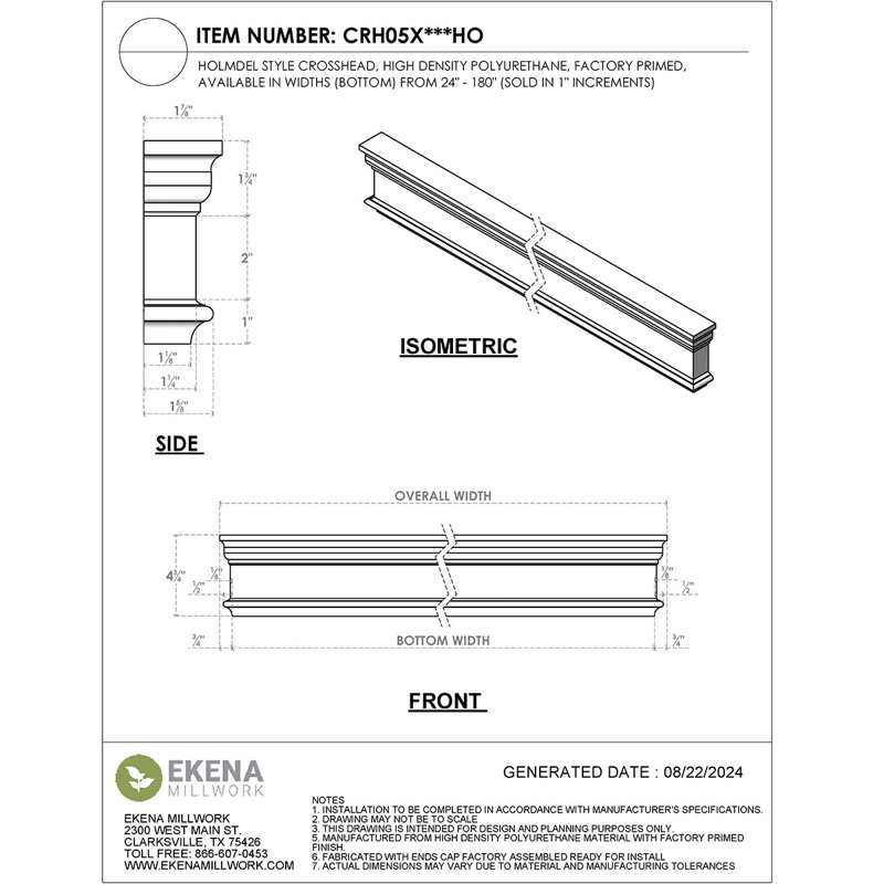 Endurathane Holmdel Crosshead, 85 pouces