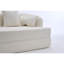 Canapé-lit 2 en 1 pliable, canapé-lit convertible pliable sans os de 70 pouces, 4 coussins pour le salon, blanc laiteux
