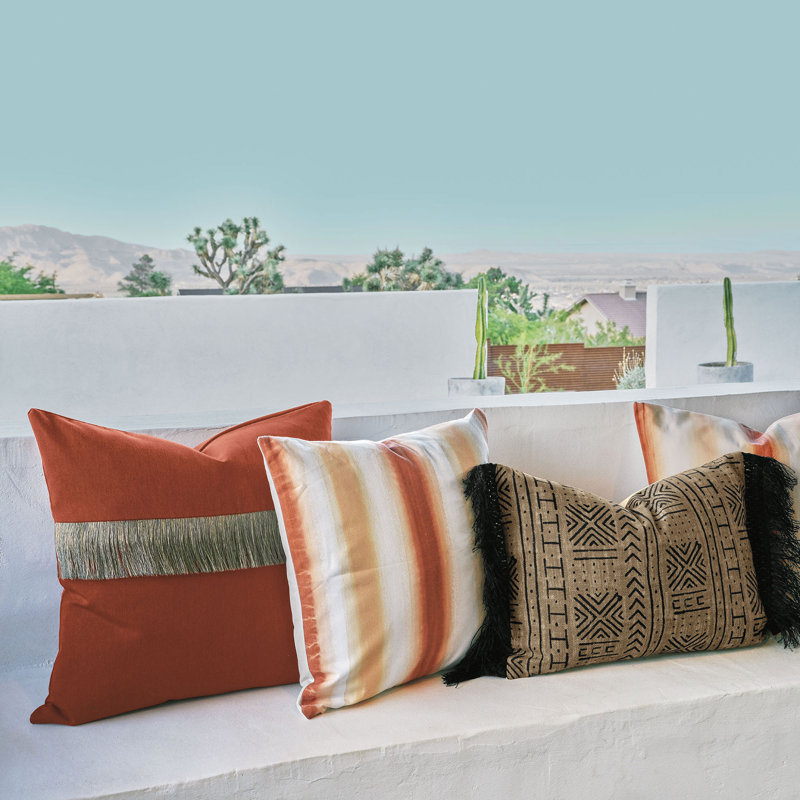 Seydou Lumbar Indoor/Outdoor Pillow Cover & Insert, Natural