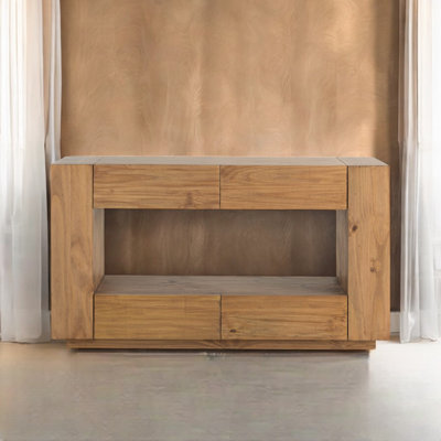 Harlan Rectangular Sofa Table In Oak