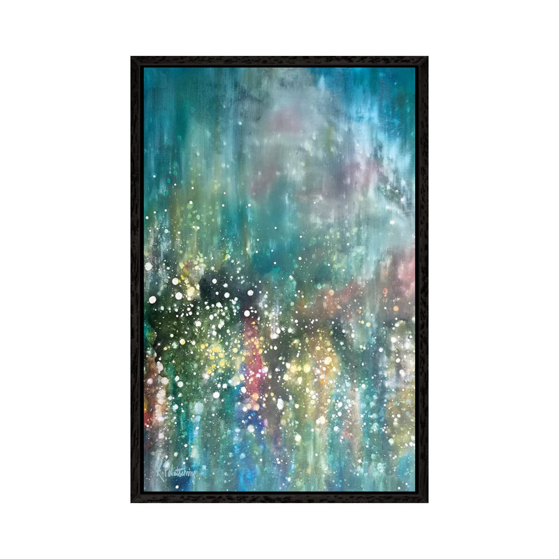 In Rainbows 1 Piece Painting on Canvas, 66.04 cm H x 45.72 cm W, Black Framed