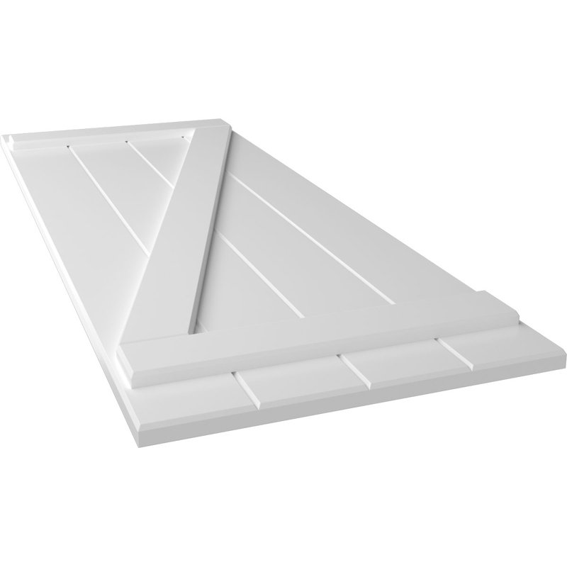 Volets en PVC True Fit, 21.5", Blanc, 77"
