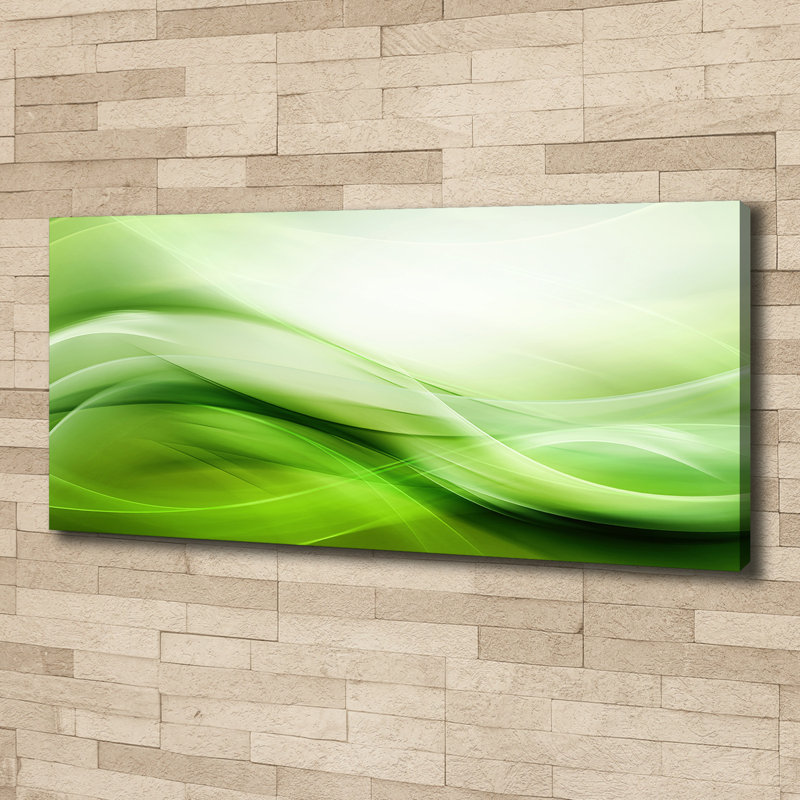 Green Waves Background - Wrapped Canvas Print