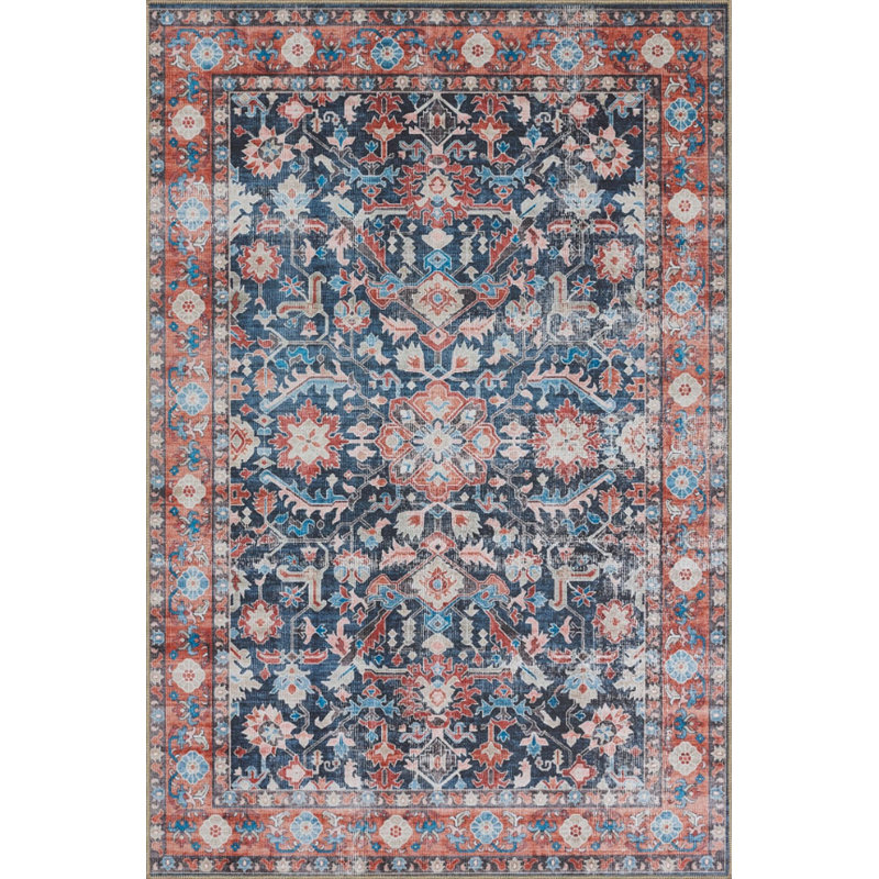 Washable Traditional Colorful Decorative Area Rug, Runner 3'3" x 6'7" Rug Pad Included