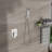 Dual Shower Head  10 Inch Ceiling Mount Square Shower System With Roughin Valve, Chrome-126232153