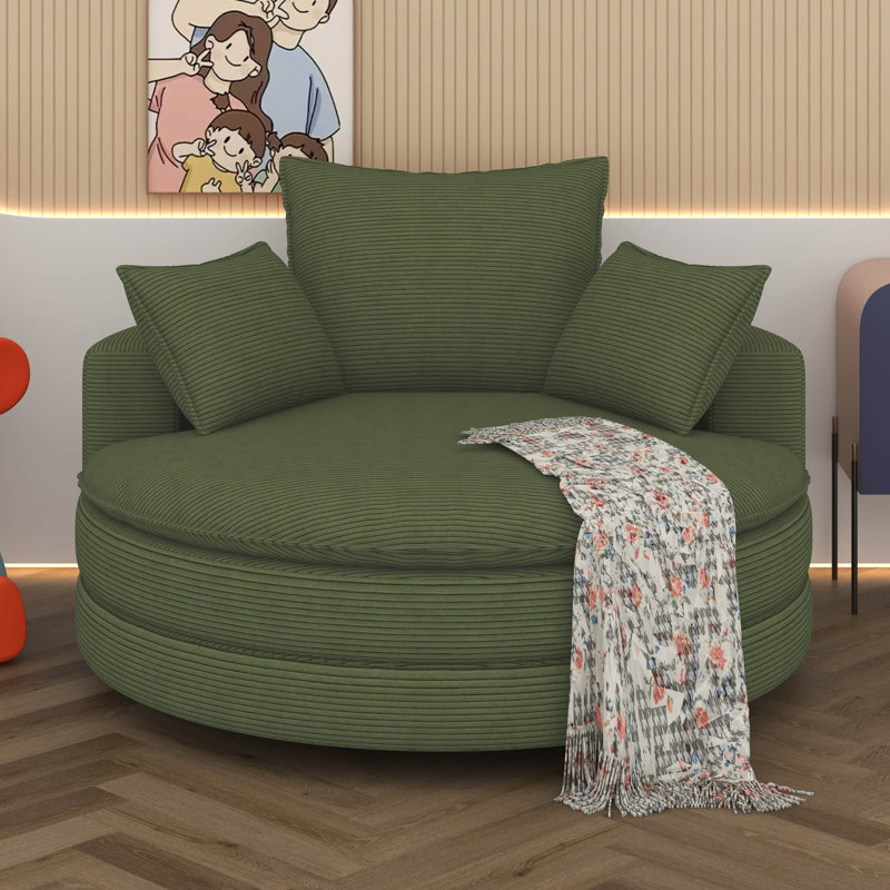 Fauteuil demi-tonneau Boneless, Vert