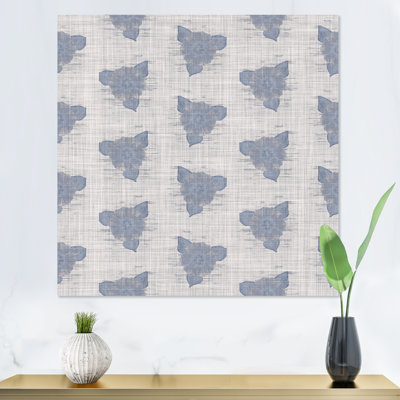 «Vintage Blue Famhouse Flower IV», reproduction d'art sur toile à motifs