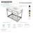 Kingston Brass Quadras 37-Inch Ceramic Console Sink with Steel Base and Shelf (4-Inch, 3-Hole)-61166556