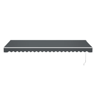 ALEKO Motorized Retractable Outdoor Awning with White Frame