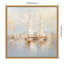 Reproduction d'art sur toile encadrée, "Gold bateaux II" par Lazar Studio-102458527