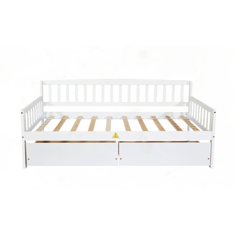 Daybed with two Storage Drawers Twin size, white