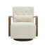 Solid Wood Upholstered Swivel Armchair-240406246