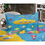 Drap-housse et coussin décoratif Ambesonne Yellow Submarine, bleu jaune rose-106793755