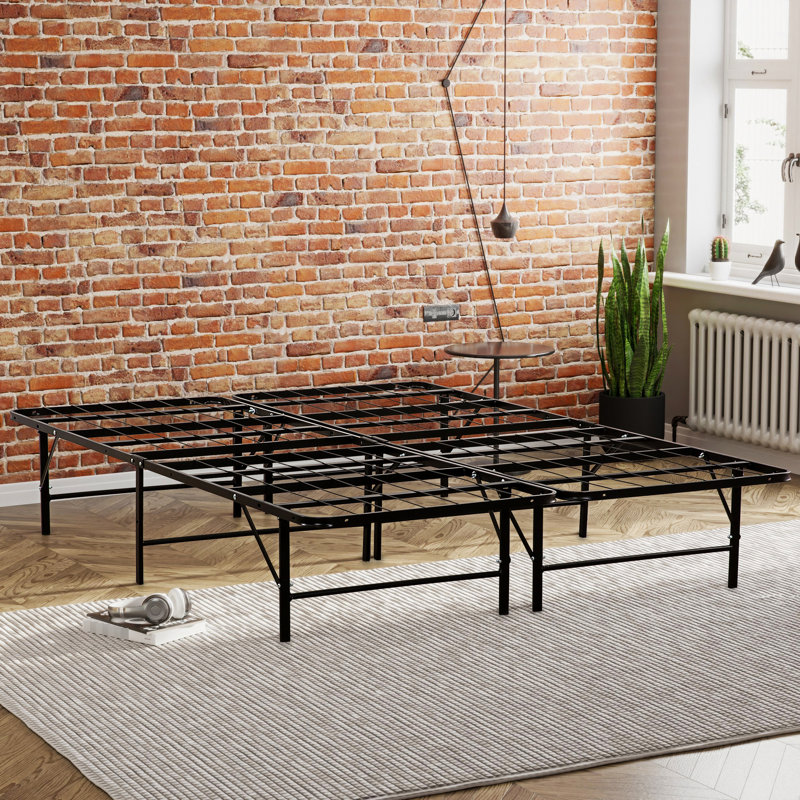 Base de matelas en métal pour chambre à coucher - Taille double, structure de lit solide et stable, apparence élégante