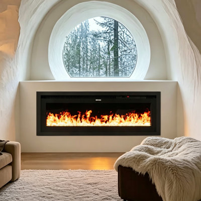 Adjustable flame Electric Fireplace