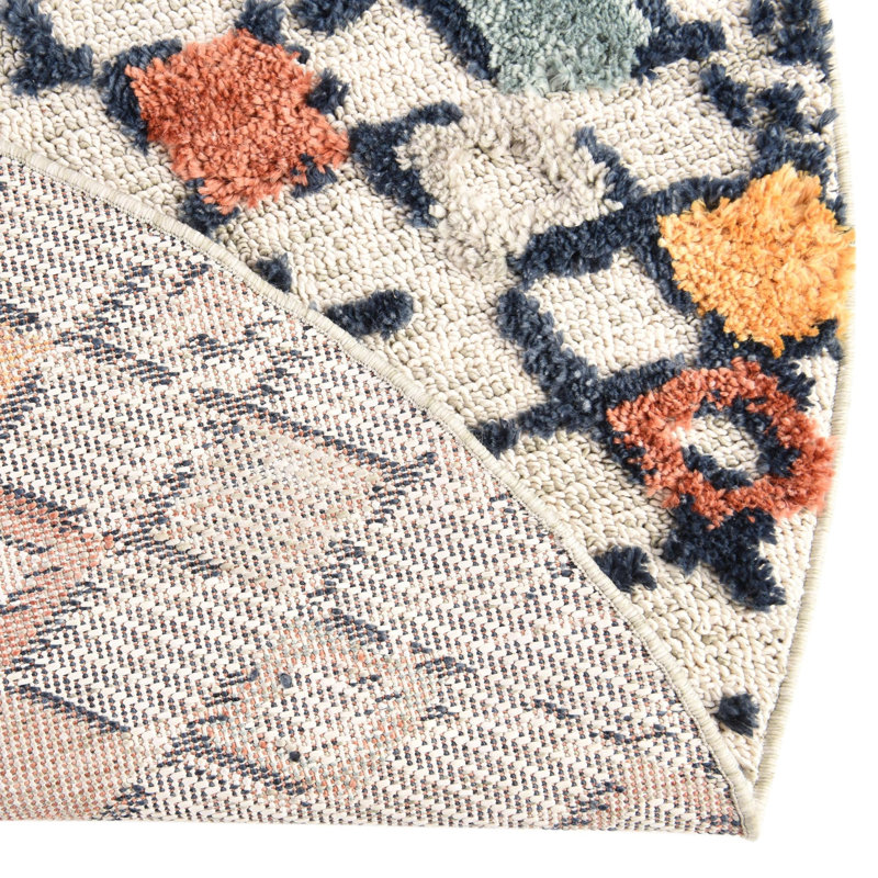 Gosnold Geometric Indoor Rug, Round 7'