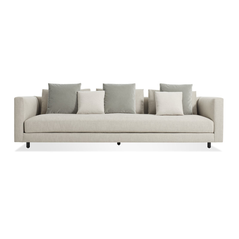 Hands Down Sofa, Tofte Navy Polyester Blend, 35" H x 94" W x 38" D, Camel Velvet/Sanford Navy Polyester Blend