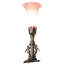 11" High Blue Tiffany Pond Lily Maidens Mini Lamp-1779648894